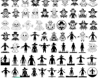 High Quality Scarecrow SVG Bundle, Scarecrow head, Scarecrow monogram, Scarecrow dxf, Scarecrow png, Scarecrow eps, Scarecrow vector