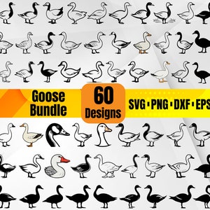 High Quality Goose SVG Bundle, Goose Head svg, Goose Face svg, Goose monogram, Goose dxf,Goose png,Goose vector,Goose design,Farm Animal svg