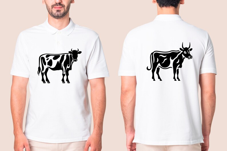Polo Cow Pattern Cow SVG Bundle | 80 Cow Head & Farm Animal Silhouette Designs for ...