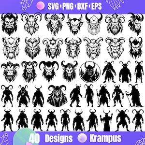 High Quality Krampus SVG Bundle, Krampuslauf svg,Christmas Monster svg, Krampus monogram, Krampus dxf,Krampus png,Krampus eps,Krampus vector