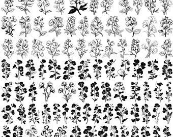 High Quality Sweet Pea SVG Bundle, Sweet Pea dxf, Sweet Pea png, Sweet Pea vector, Sweet Pea clipart, Birth Month Flower, April Birth Month