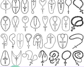 Rosary SVG Bundle, Rosary Dxf, Rosary Png, Rosary Vector, Rosary ...
