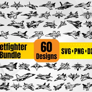 High Quality Fighter Jet SVG Bundle, Fighter Jet monogram, Fighter Jet dxf, Fighter Jet png, Fighter Jet vector, Air Force svg