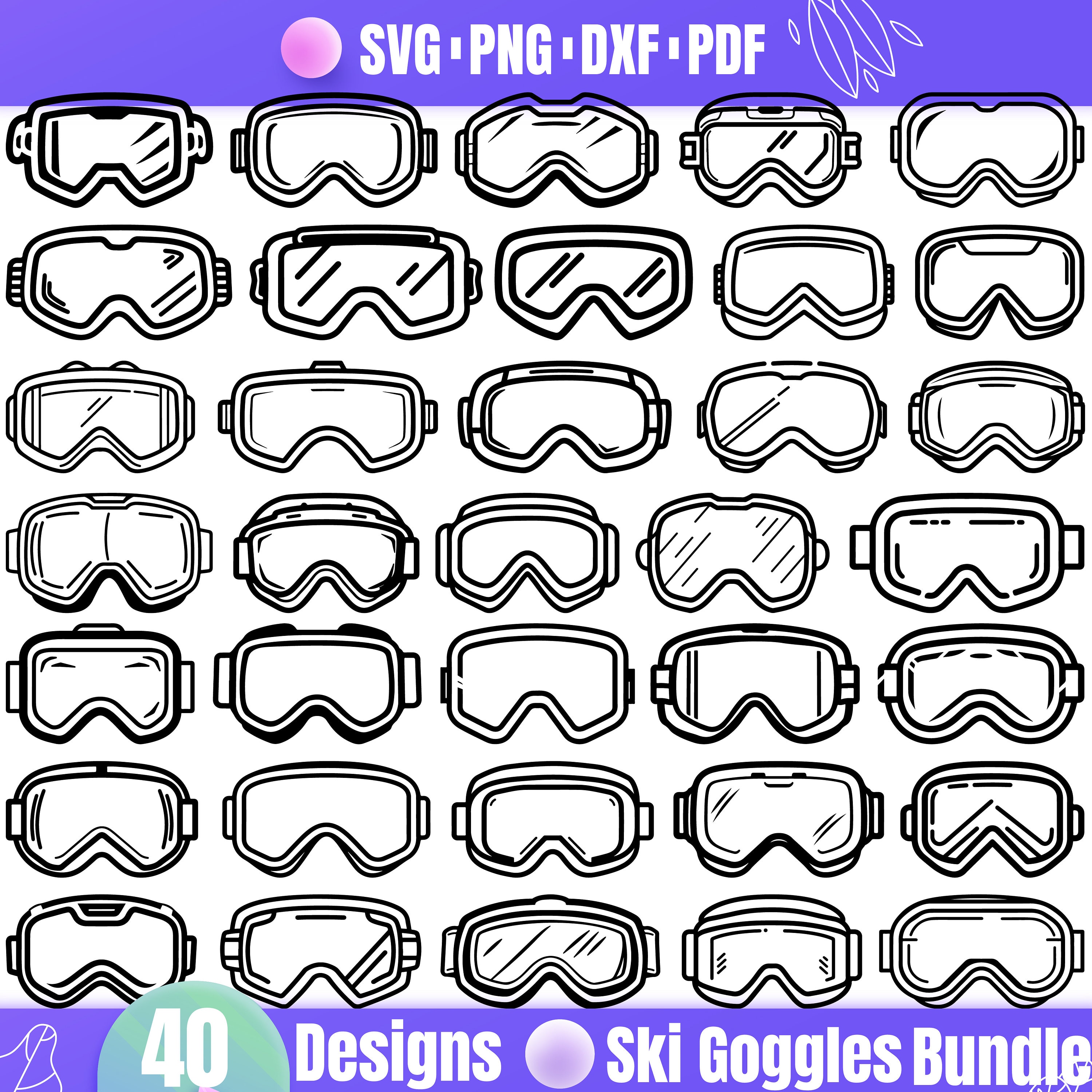 High Quality Ski Goggles SVG Bundle, Ski Goggles Dxf, Ski Goggles Png ...