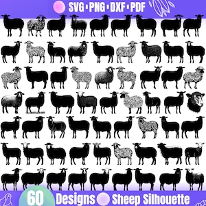 High Quality Sheep SVG Bundle, Farm animal svg, Sheep vector, Sheep design, Sheep art, Sheep clipart, Sheep png, Sheep dxf, Country svg