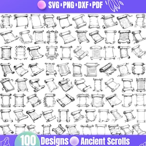 Paquete SVG de pergaminos antiguos de alta calidad, pergaminos antiguos dxf, pergaminos antiguos png, vector de pergaminos antiguos, imágenes prediseñadas de pergaminos antiguos