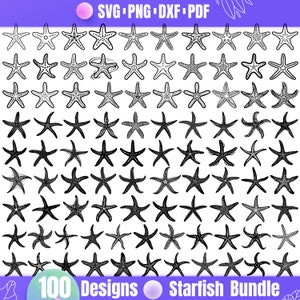High Quality Starfish SVG Bundle, Starfish dxf, Starfish png, Starfish vector, Starfish clipart, Sea Star svg, Nautical svg, Beach life svg