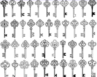 High Quality Vintage Key SVG Bundle, Vintage Key dxf, Vintage Key png, Vintage Key vector, Vintage Key clipart,Antique Key svg,Victorian svg
