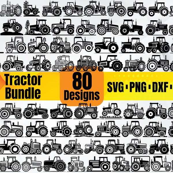 High Quality Tractor SVG Bundle, Farm Tractor svg, Tractor dxf, Tractor png, Tractor eps, Tractor vector,Tractor decal,Tractor birthday svg