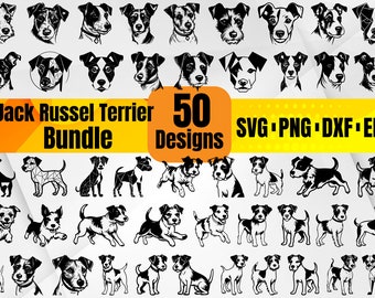 High Quality Jack Russel Terrier SVG Bundle, Jack Russel face svg,Jack Russel dxf,Jack Russel png,Jack Russel eps,Jack Russel monogram