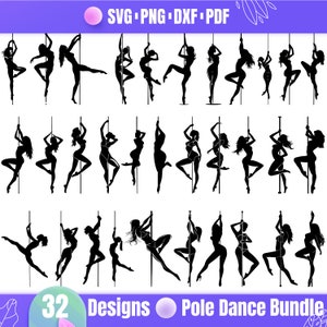 High Quality Pole Dance SVG Bundle, Pole Dancing svg, Pole Dance dxf, Pole Dance png, Pole Dance vector, Pole Dance clipart, Exotic Dancer