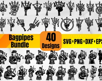 High Quality Bagpipes SVG Bundle, Bagpipes monogram, Bagpipes dxf, Bagpipes png, Bagpipes vector, Scottish Bagpipers svg, Bagpipes eps