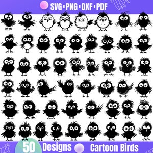 High Quality Cartoon Bird SVG Bundle, Cartoon Bird dxf, Cartoon Bird png, Cartoon Bird vector, Cartoon Bird clipart, Cartoon Character svg