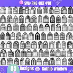 High Quality Gothic Window SVG Bundle, Church Window svg, Gothic Window dxf, Gothic Window png, Gothic Window vector, Gothic Window clipart