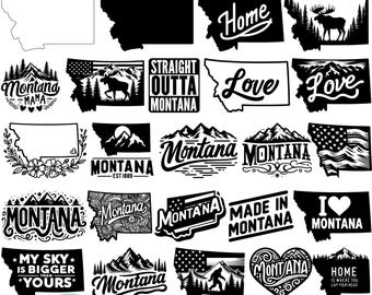 Montana State svg, Montana Home svg, Made in Montana png, USA State Clipart, Mountain svg, Home State Cut Files