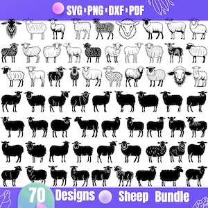 High Quality Sheep SVG Bundle, Sheep design, Cute sheep, Farm animal, Pasture, Sheep vector, Sheep illustration, Country, Farmhouse