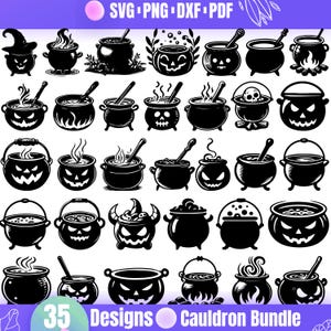 Cauldron Svg - Magical Witchy Design for Halloween Crafts