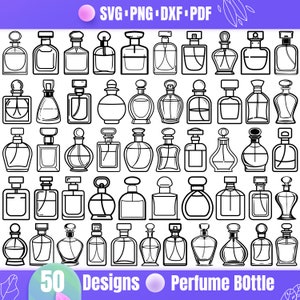 Pacchetto SVG bottiglia di profumo di alta qualità, bottiglia di profumo dxf, bottiglia di profumo png, vettore bottiglia di profumo, clipart bottiglia di profumo, bottiglia cosmetica