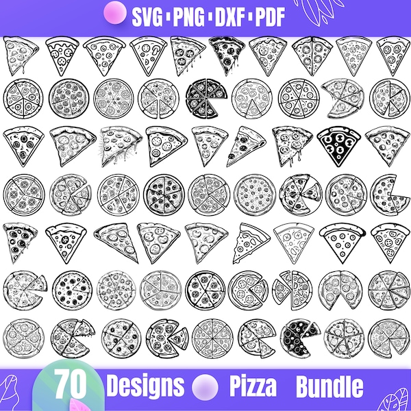 Hochwertige Pizza SVG Bundle, Stück Pizza svg, Pizza dxf, Pizza png, Pizza Vektor, Pizza Clipart, Pizza Pie svg, Pizza Liebe svg