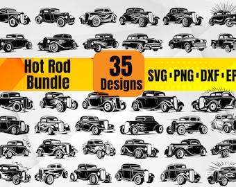 高品質のホットロッドカー SVG バンドル、ホットロッドカー dxf、ホットロッドカー png、ホットロッドカー eps、ホットロッドカー ベクター、ホットロッドカー デカール