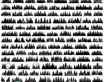High Quality Forest SVG Bundle, Forest monogram, Forest dxf,Forest png,Forest vector, Woods svg, Trees svg, Spruce svg, Forest Tree svg
