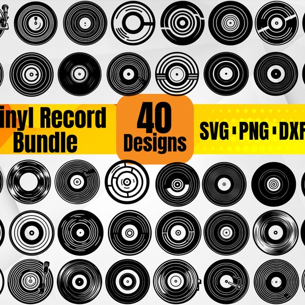High Quality Vinyl Record SVG Bundle, Vinyl Record dxf, Vinyl Record png, Vinyl Record eps, Vinyl Record vector,Vinyl Disc svg