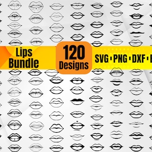High Quality Lips SVG Bundle, Lipstick svg, Lips dxf, Lips  png, Lips eps, Lips vector,Lips monogram, Lips outline, American Lips svg