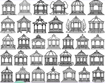 Gazebo Svg - Elegant Design for Outdoor Garden Projects