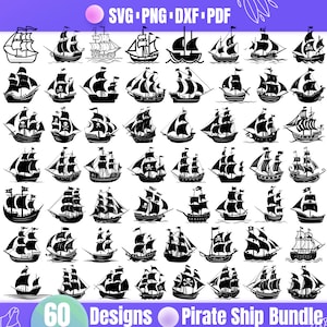 High Quality Pirate Ship SVG Bundle, Pirate Ship dxf, Pirate Ship png, Pirate Ship vector, Pirate Ship clipart,Nautical Ship svg,Frigate svg