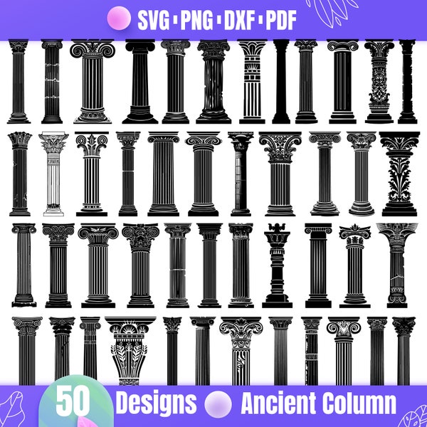 High Quality Ancient Column SVG Bundle, Ancient Column dxf, Ancient Column png, Ancient Column vector, Ancient Column clipart, Colosseum svg