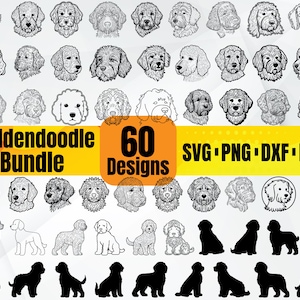 Goldendoodle SVG – Dog Breed, Pet Design, Puppy Clipart, Cute Dog Art, Digital & Craft Design