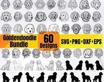 Goldendoodle SVG – Dog Breed, Pet Design, Puppy Clipart, Cute Dog Art, Digital & Craft Design