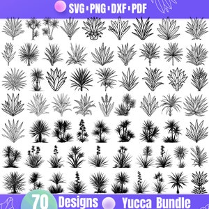 High Quality Yucca SVG Bundle, Yucca dxf, Yucca png, Yucca vector, Yucca clipart, Yucca Garden svg, Yucca Plant svg, House Plant svg