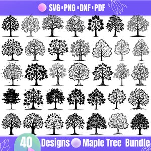 Ahorn Baum SVG Bundle, Ahorn Baum dxf, Ahorn Baum png, Ahorn Baum Vektor, Ahorn Baum Clipart, Herbst Baum svg, Herbst Baum Druck