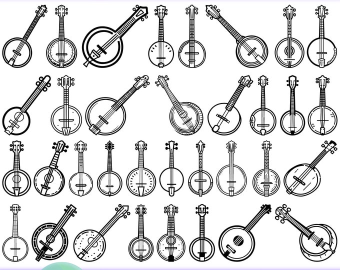 BANJO SVG, Banjo Svg Files for Cricut, Banjo Clipart, Laser Cut Files ...