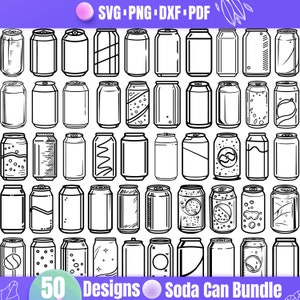 Soda Can SVG – Retro Pop Can, Fizzy Drink Clipart, Refreshing Beverage for Cricut & Sublimation