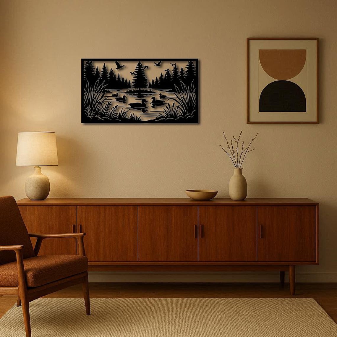 Elk Railing Scene Wildlife Forest Scene Panels SVG DXF, Railing Designs With Deer, Elk ...