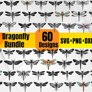 High Quality Dragonfly SVG Bundle, Dragonfly monogram, Dragonfly dxf, Dragonfly png, Dragonfly vector, Insect svg, Dragonfly decal