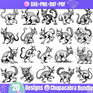 High Quality Chupacabra SVG Bundle, Chupacabra dxf, Chupacabra png, Chupacabra vector, Chupacabra clipart, Monster svg, Folklore svg