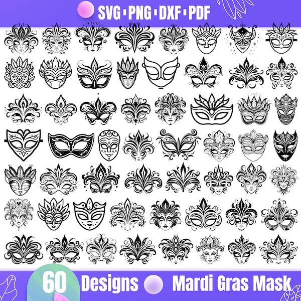 High Quality Mardi Gras Mask SVG Bundle, Mardi Gras Mask dxf, Mardi Gras Mask png, Mardi Gras Mask vector, Mardi Gras Mask clipart