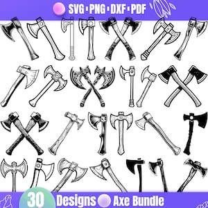 High Quality Axe SVG Bundle, Axe dxf, Axe png, Axe vector, Axe clipart, Viking Axe svg, Ancient Weapon svg, Axe Tool svg, Crossed Axe svg