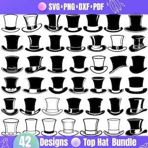 High Quality Top Hat SVG Bundle, Top Hat dxf, Top Hat png, Top Hat  vector, Top Hat clipart, Top Hat Cut file, Top Hat pdf, Top Hat graphics