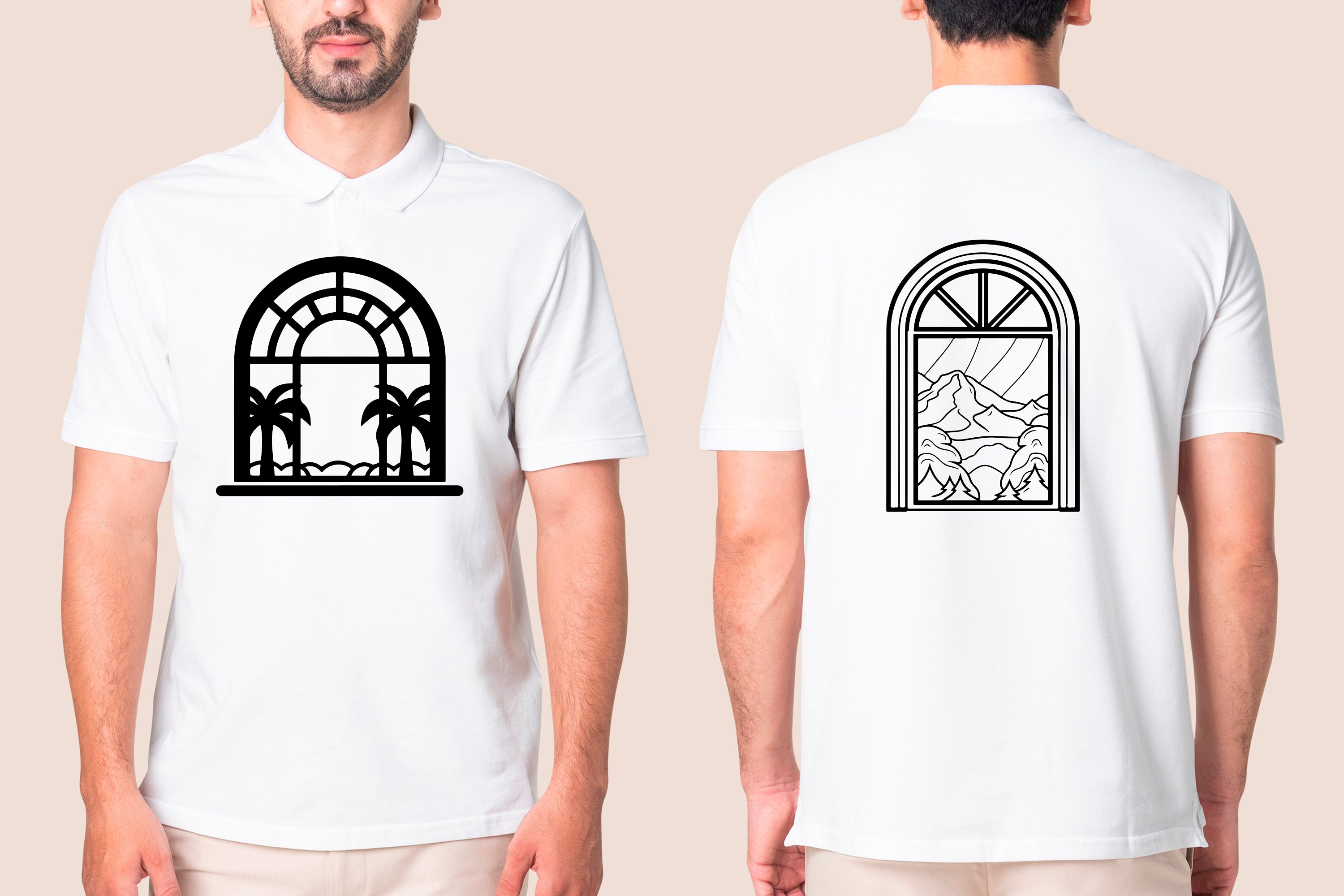 Google Window Monogram Window SVG Bundle - 100 Designs, Arched Window Clipart, Window With ...