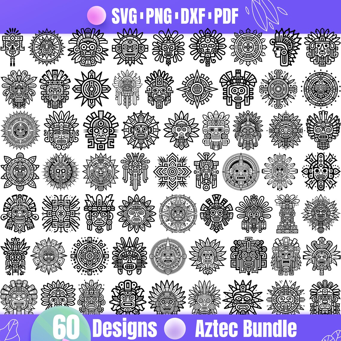 High Quality Aztec SVG Bundle, Aztec Dxf, Aztec Png, Aztec Vector ...