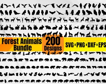 High Quality Forest Animals SVG Bundle, Wild Animals svg, Forest Animals monogram, Forest Animals svg, Forest Animals png