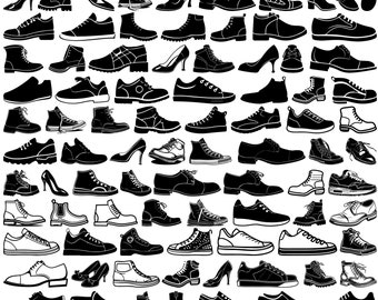 High Quality Shoes SVG Bundle, Shoes dxf, Shoes png, Shoes vector, Shoes clipart, Running Shoes svg, Sneaker svg,Mens Footwear svg,Girl shoe