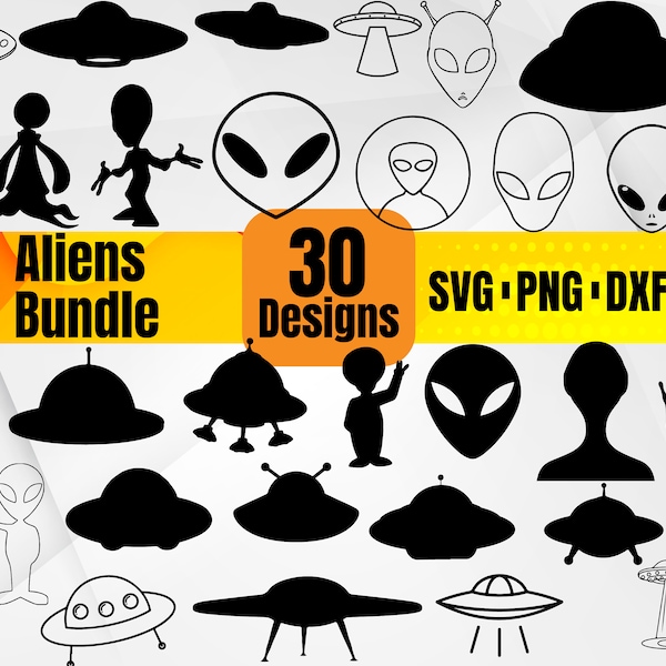 UFO Svg - Futuristic Flying Saucer for Fun Crafts