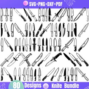 High Quality Knife SVG Bundle, Knife dxf, Knife png, Knife vector, Knife clipart, Kitchen Knife svg, Chefs Knife svg, Kitchen Tools svg