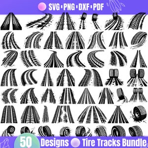 High Quality Tire Tracks SVG Bundle, Tire Track dxf, Tire Track png, Tire Track vector, Tire Track clipart, Dirt Marks svg, Tire Tread svg