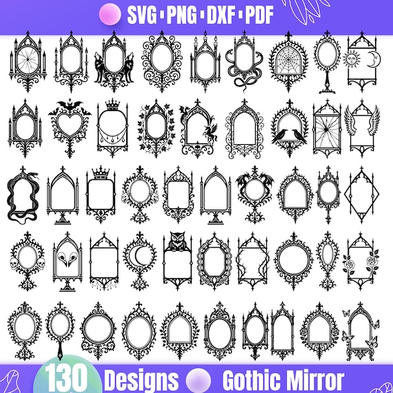 High Quality Gothic Mirror SVG Bundle, Gothic Mirror dxf, Gothic Mirror png, Gothic Mirror vector, Gothic Mirror clipart,Medieval Mirror svg